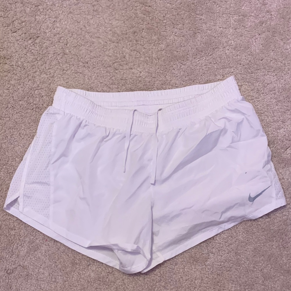White Nike sports shorts